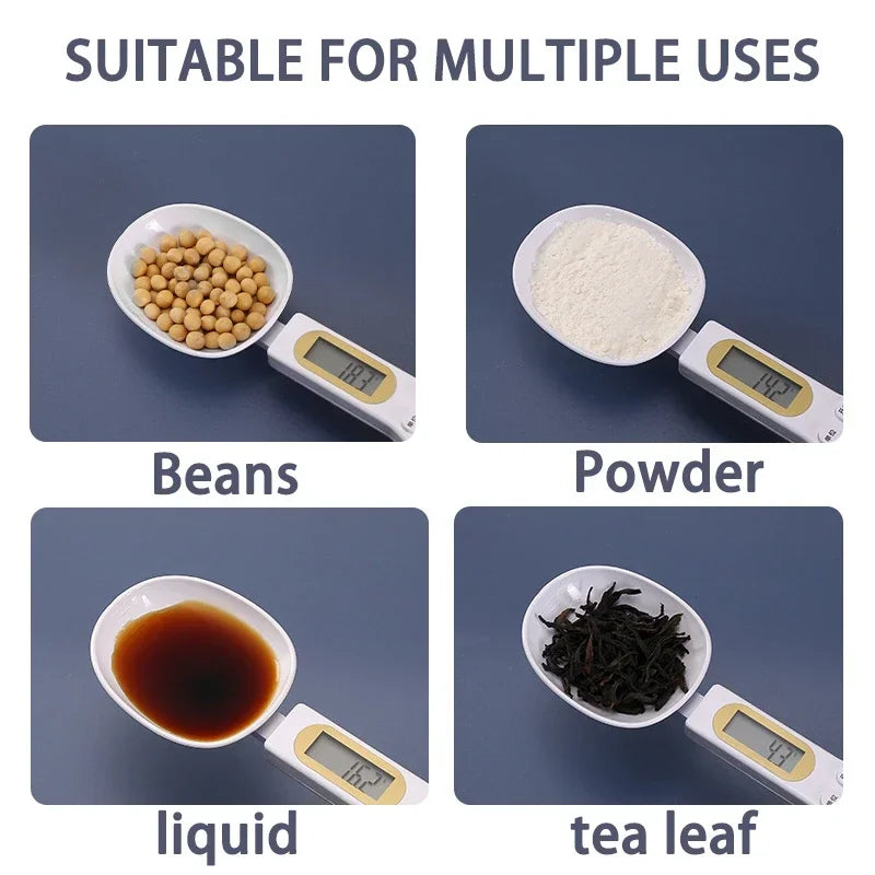 Electronic Kitchen Scale LCD Digital Measuring Food Flour Digital Spoon Scale Mini Kitchen Tool for Milk Coffee Scale